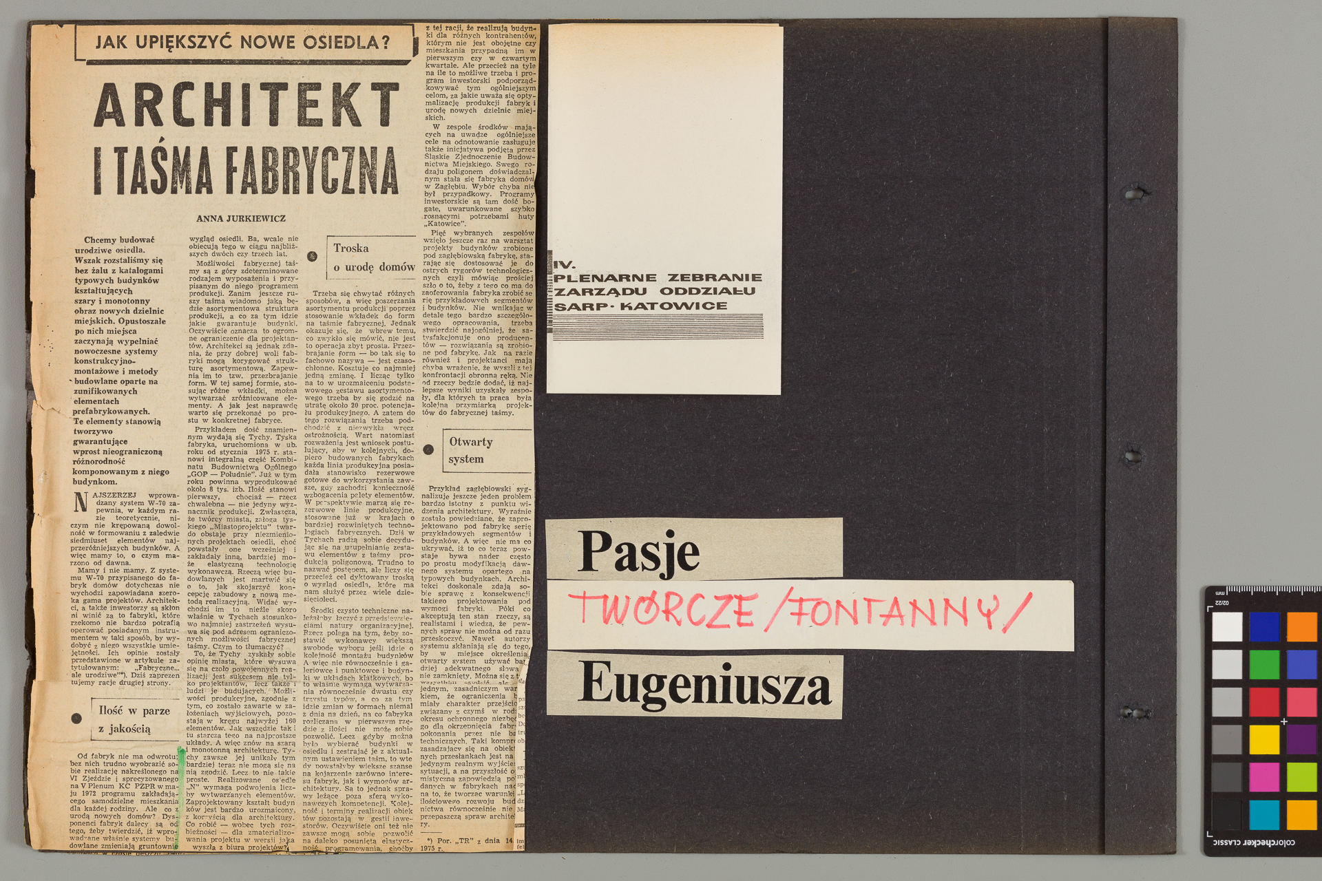 Strona z albumu Wejchertów