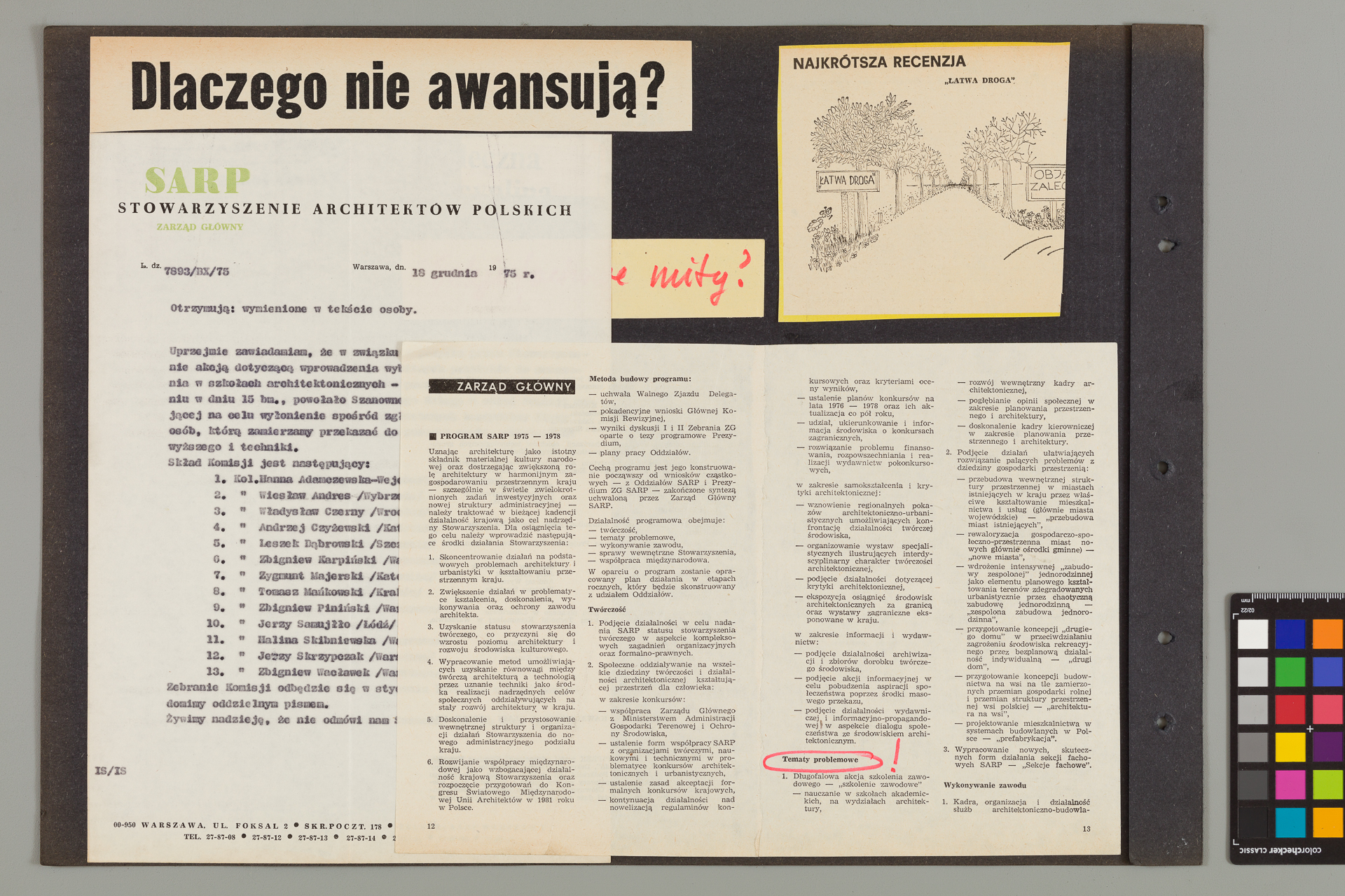 Strona z albumu Wejchertów