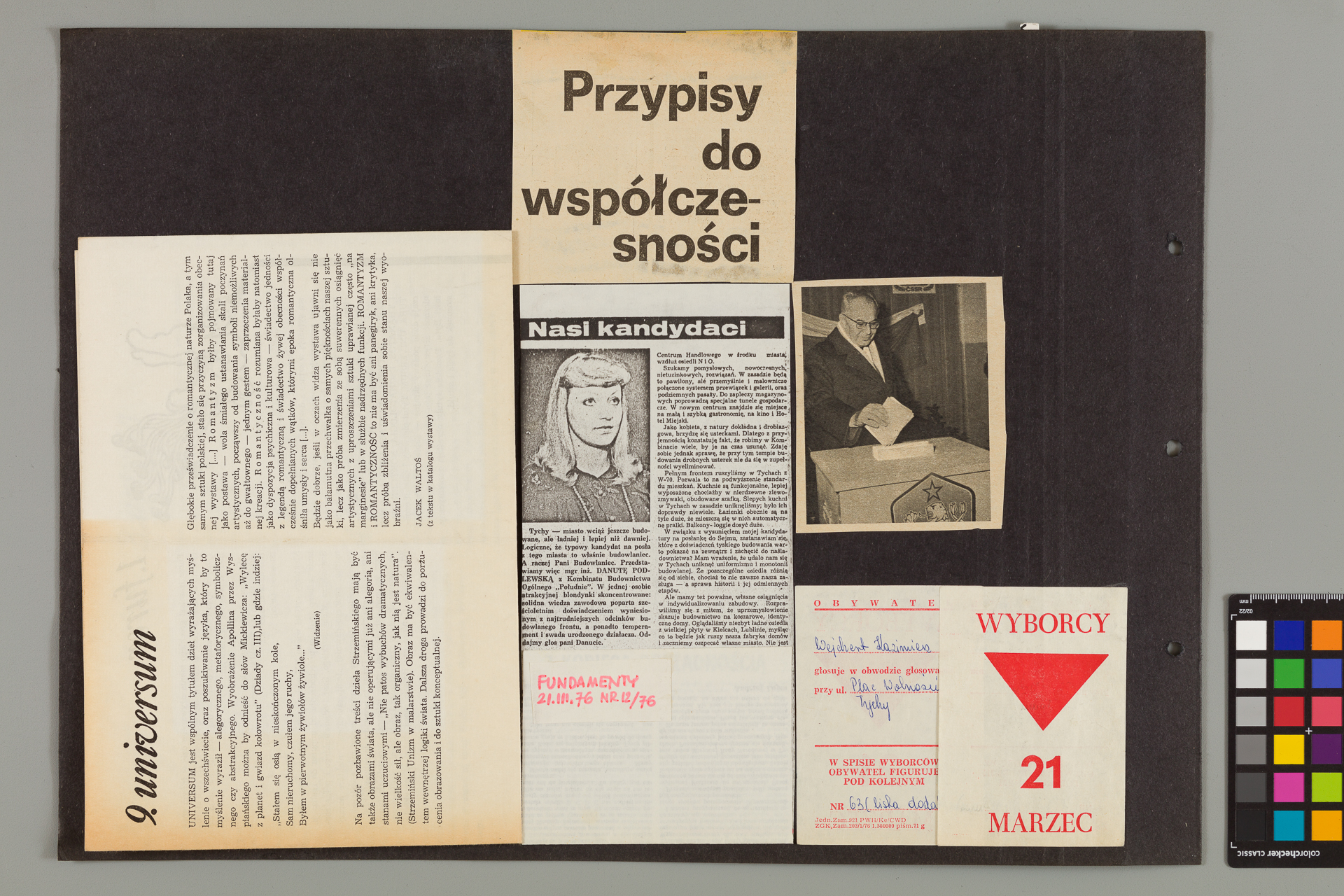 Strona z albumu Wejchertów