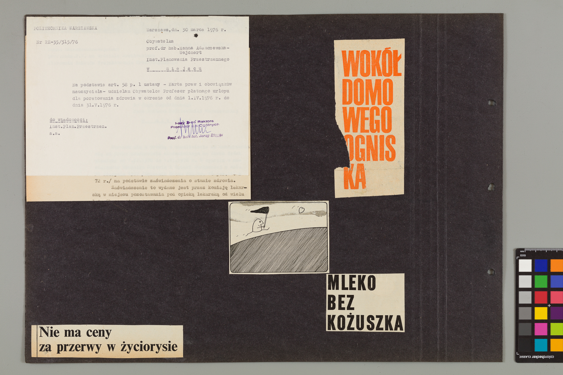 Strona z albumu Wejchertów