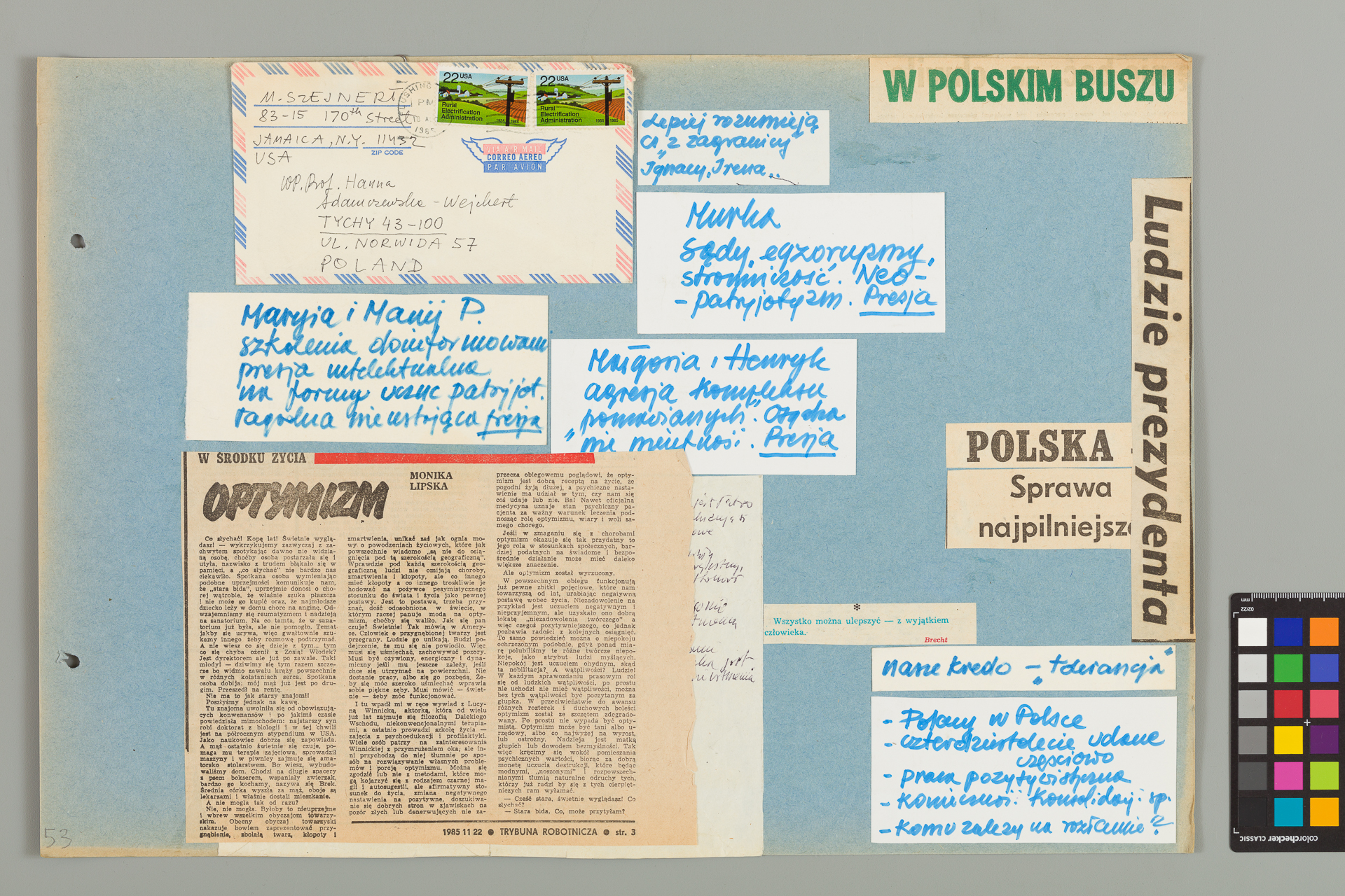 Strona z albumu Wejchertów