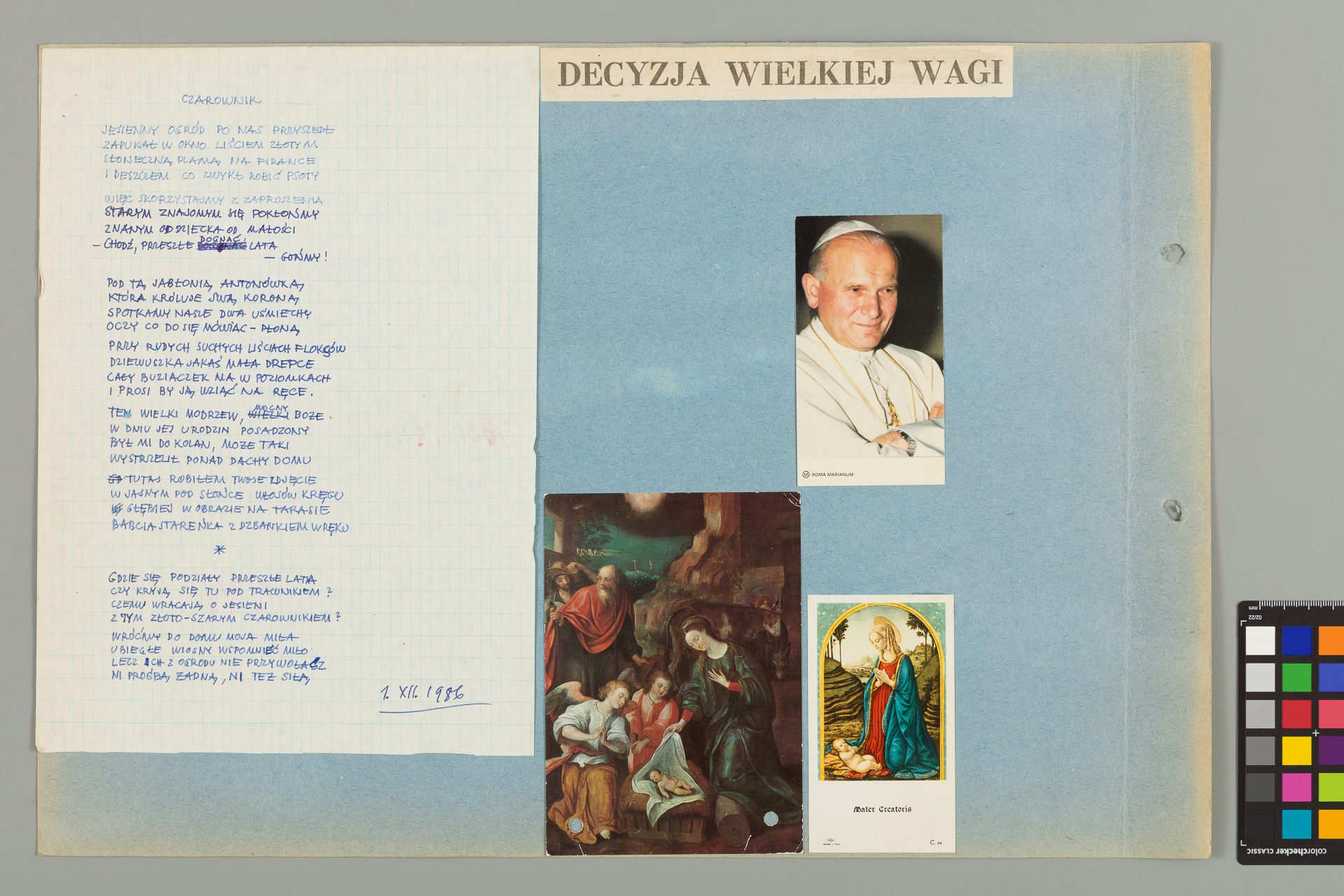 Strona z albumu Wejchertów