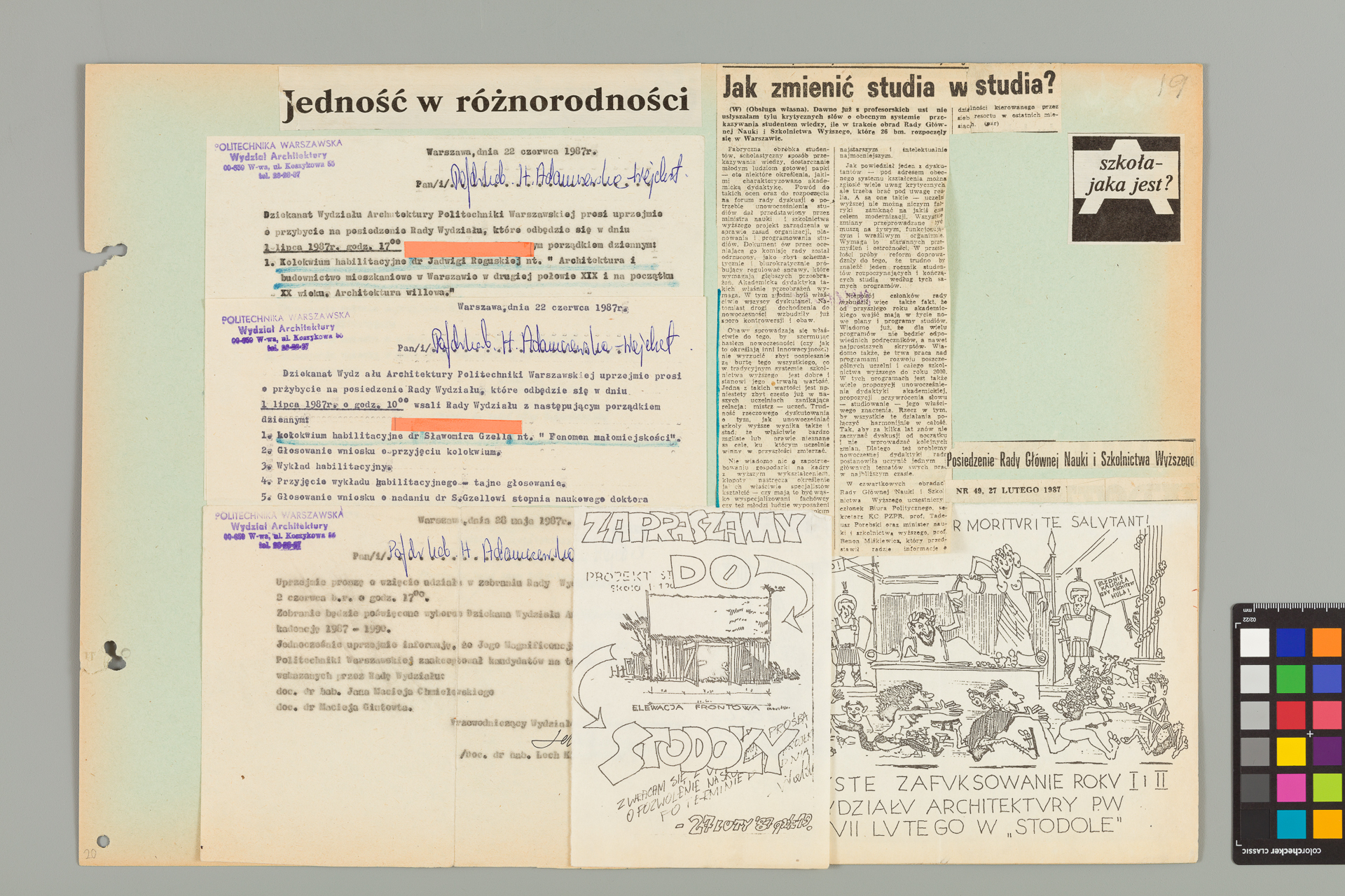 Strona z albumu Wejchertów
