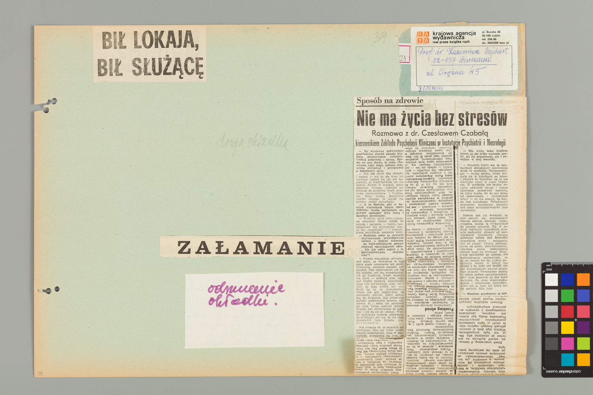 Strona z albumu Wejchertów