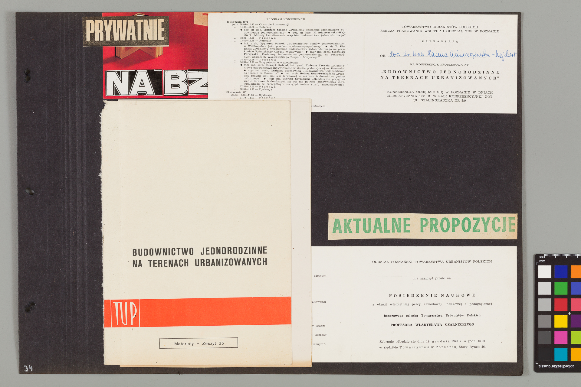 Strona z albumu Wejchertów